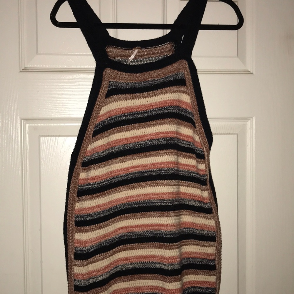 Free people stripped sweater tank dress large
